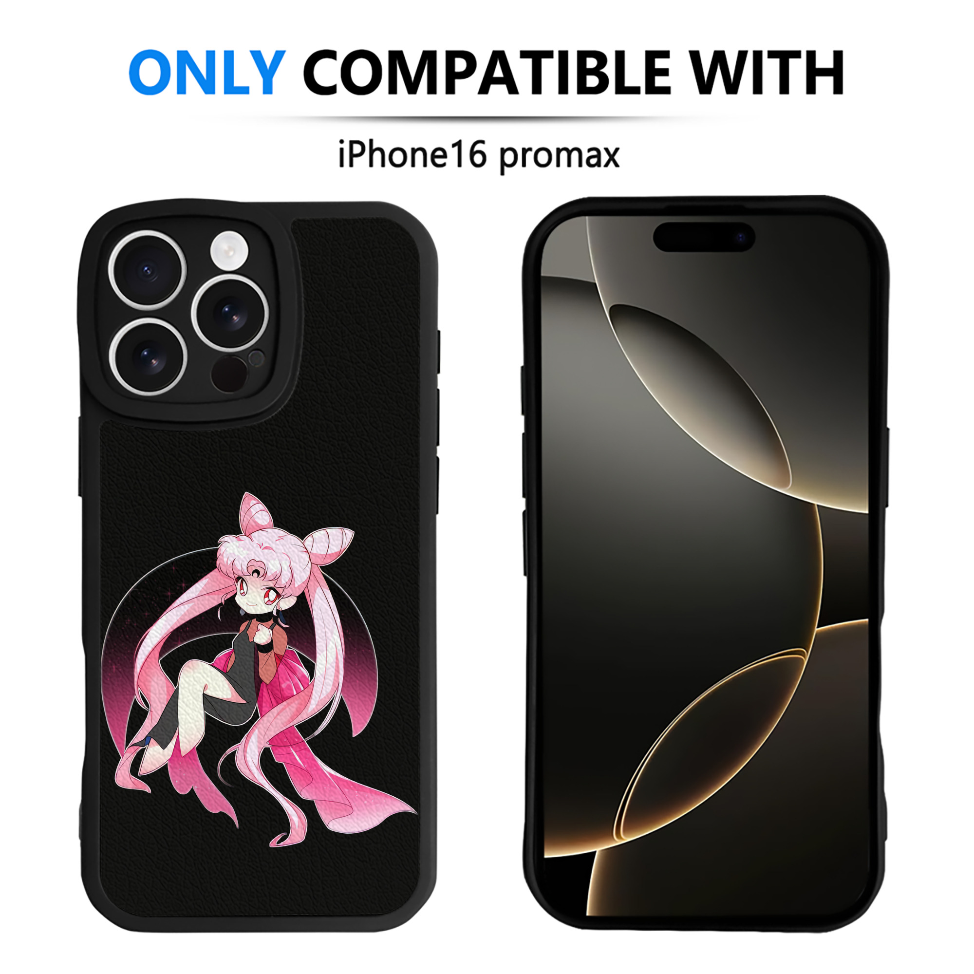 （画像用） 美少女戦士セーラームーン ちびうさ Sailor Moon Chibiusa Tsukino Usagi Small Lady Serenity 【iPhone 16シリーズ対応】シリコンスマホケース（レザー調） 材質：シリコン
